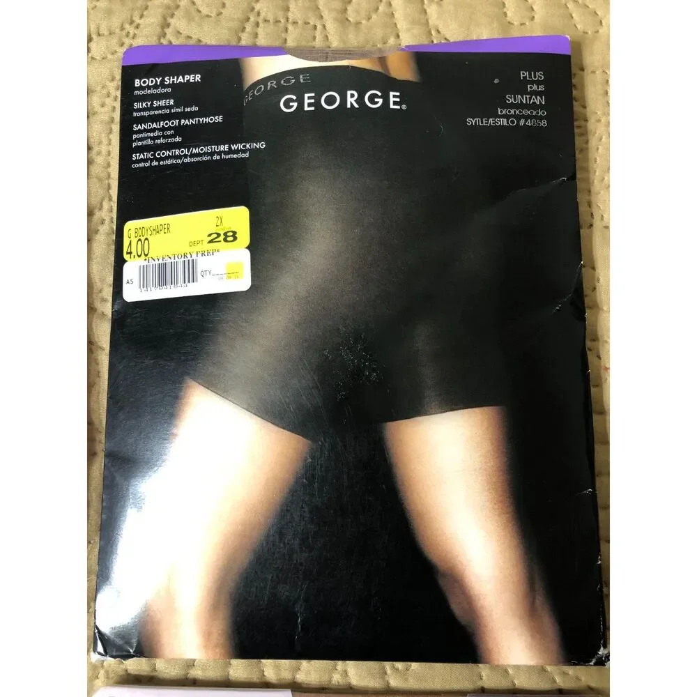 Lot of 4 VTG Pantyhose Hosiery Nurse Mates George Daysheer Mayer Nylon Sheer NOS